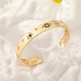 Evil Eye Bezel Bracelets Bangle 18K Plated Man Bracelet