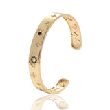 Evil Eye Bezel Bracelets Bangle 18K Plated Man Bracelet