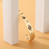 Evil Eye Bezel Bracelets Bangle 18K Plated Man Bracelet