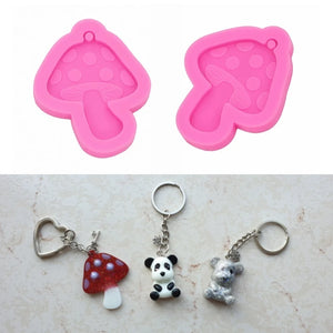 Toadstool Mushroom Earrings Silicone Mold DIY Crafts Jewelry