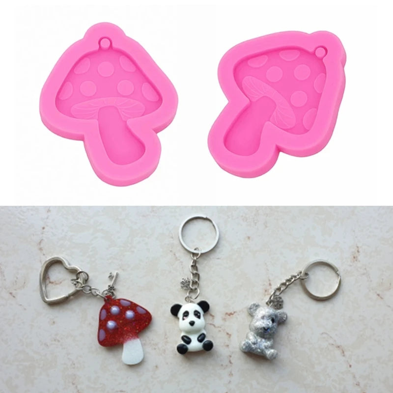 Toadstool Mushroom Earrings Silicone Mold DIY Crafts Jewelry