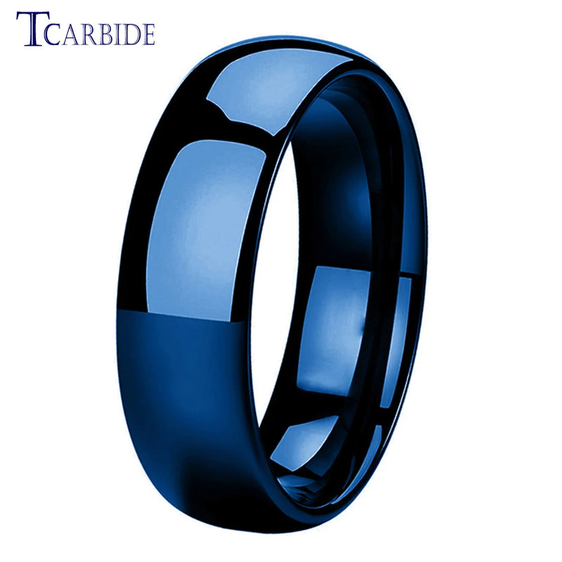 Tungsten Ring Wedding Band 6MM 8MM Polished Finish