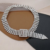 Zircon Belt Neck Chain Necklace Women's Wedding Jewelry