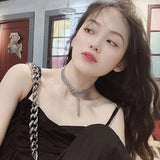 Zircon Belt Neck Chain Necklace Women's Wedding Jewelry