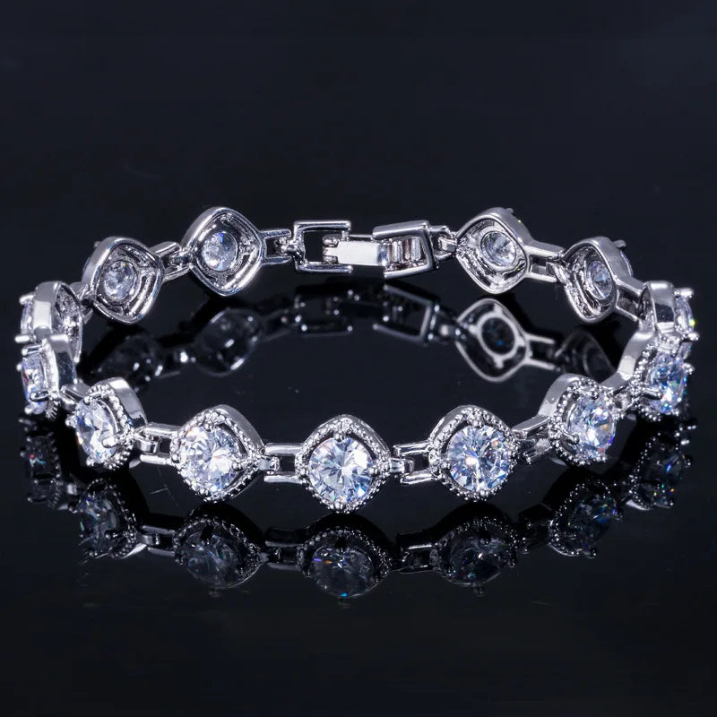 Zircon Sapphire Emerald Colored Gemstone Bangle Sterling Silver Bracelet