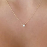 Zircon Thin Line Choker Necklace Transparent