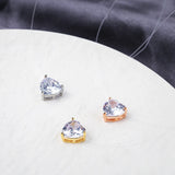 Zircon Heart Shape Necklace Transparent Line Choker Bridal Jewelry