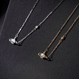Zircon Planet Pendant Choker Necklace Female Jewelry