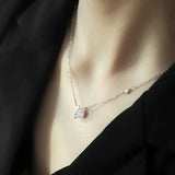 Zircon Planet Pendant Choker Necklace Female Jewelry