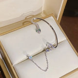 Zircon Snake Ear Hanging Ear Clip Cuff For Women Girls Party Jewelry
