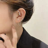 Zircon Snake Ear Hanging Ear Clip Cuff For Women Girls Party Jewelry