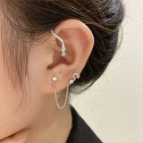 Zircon Snake Ear Hanging Ear Clip Cuff For Women Girls Party Jewelry