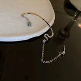 Zircon Snake Ear Hanging Ear Clip Cuff For Women Girls Party Jewelry