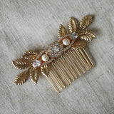 Zircon Crystal Bridal Hair Comb Pearl Headdress Wedding Hair Accessories