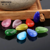 Cat Eye Water Drop Stone Beads 50pcs/Lot