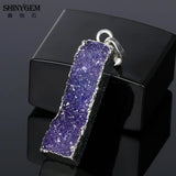 Natural Crystal Druzy Pendants for DIY Jewelry Making