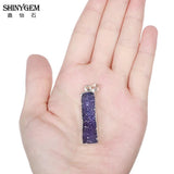 Natural Crystal Druzy Pendants for DIY Jewelry Making
