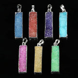 Natural Crystal Druzy Pendants for DIY Jewelry Making