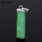 Natural Crystal Druzy Pendants for DIY Jewelry Making