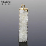 Natural Crystal Druzy Pendant for DIY Jewelry Making