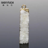 Natural Crystal Druzy Pendant for DIY Jewelry Making