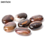 ShinyGem 13x18mm Oval Brown Agates Loose Stone Beads 10pcs