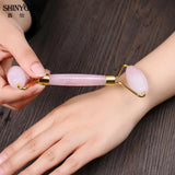 ShinyGem Natural Stone Quartz Roller Face Clean Hairdressing Massage Tools