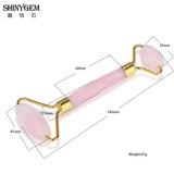 ShinyGem Natural Stone Quartz Roller Face Clean Hairdressing Massage Tools