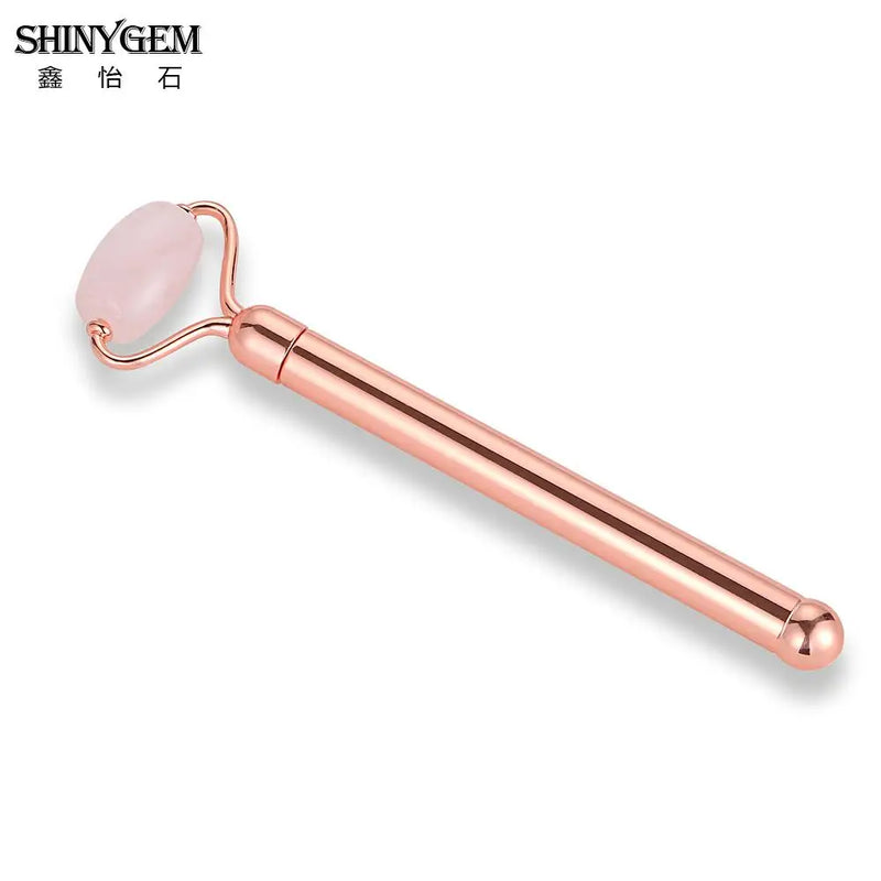 ShinyGem Natural Stone Quartz Roller Face Clean Hairdressing Massage Tools
