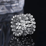 Adjustable Silver Bangle with Zircon Charm Bracelet