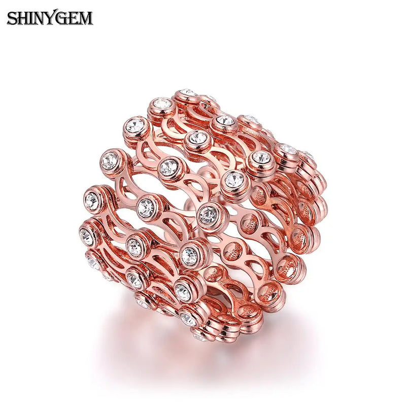 Adjustable Silver Bangle with Zircon Charm Bracelet