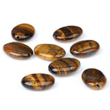 ShinyGem 20pcs 13*18mm Oval Tiger Eye Stone Beads Yellow Charm Texture Beading