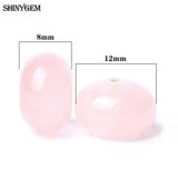 20pcs Smooth Natural Rose Crystal Beads 8* 12mm