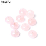 20pcs Smooth Natural Rose Crystal Beads 8* 12mm