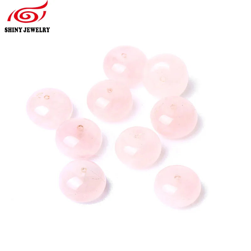20pcs Smooth Natural Rose Crystal Beads 8* 12mm