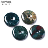 Hollow Natural Turquoises Aventurine Jade Gem Bead 40*40mm Charm for DIY Jewelry