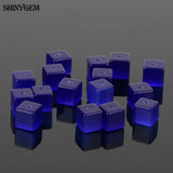 50pcs Cat Eye Cube Bead Mix Gradient Fluorescent Tiny Stone Beads