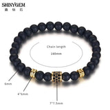 Frosted Agate Charm Bracelet 7*7mm Zircon Inlay