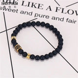 Frosted Agate Charm Bracelet 7*7mm Zircon Inlay