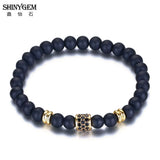 Frosted Agate Charm Bracelet 7*7mm Zircon Inlay