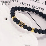 Frosted Agate Charm Bracelet 7*7mm Zircon Inlay