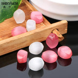 Natural Cat Eye Beads Charm 8*12mm Twisted Column White/Rose 20pcs