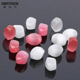 Natural Cat Eye Beads Charm 8*12mm Twisted Column White/Rose 20pcs