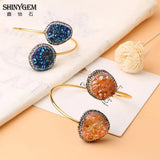 ShinyGem Asymmetric Natural Crystal Druzy Bracelet