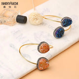 ShinyGem Asymmetric Natural Crystal Druzy Bracelet