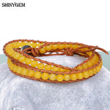 ShinyGem Agates Crystal Stone Loop Bracelets for Men