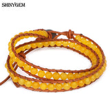 ShinyGem Agates Crystal Stone Loop Bracelets for Men