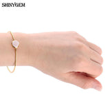 Colorful Druzy Natural Stone Bangles - Adjustable Bangles for Women