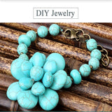 Green Turquoises Solid Real Pattern Natural Stone Beads