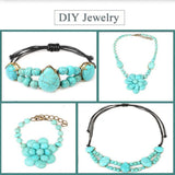 Green Turquoises Solid Real Pattern Natural Stone Beads